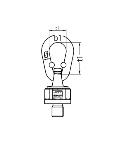 Anneau de levage et d'arrimage mâle THEIPA POINT M8x18 JDT ®