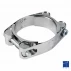 Abrazadera de banda estampada con doble muñón 20mm de ancho Ø110 a 120mm acero galvanizado blanco