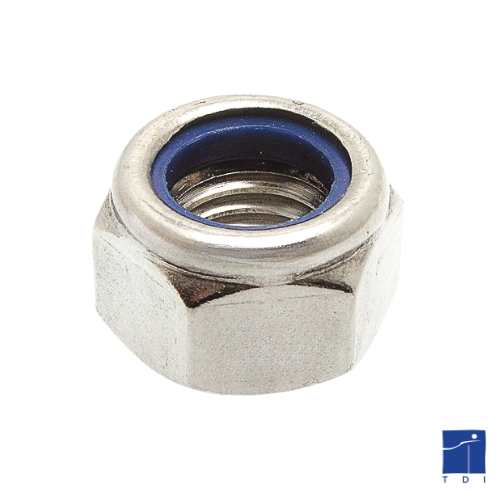 Tuerca hexagonal autoblocante (anillo no metálico) M16 X 1,50 acero cl.10 Zinc níquel NYLSTOP® paso fino