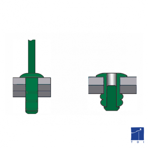 Remache ciego HARDVEX Ø 4,8 X 14,5 ACERO INOX A2/ BRALO © ACERO INOX A2