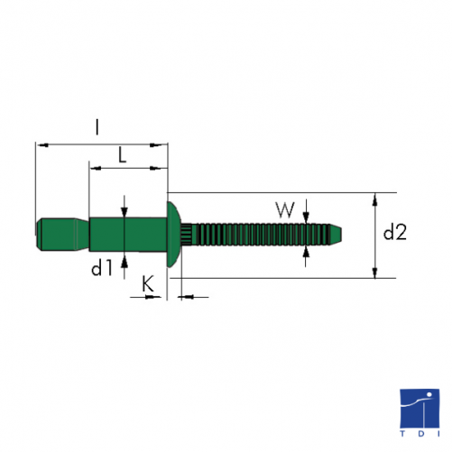 MULTILOCK Ø 4,8 X 16,3 ACERO INOX A2/ACERO INOX A2 BRALO © remache ciego