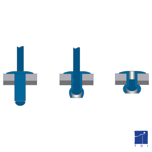 TP REMACHE CIEGO Ø 4,0 X 16 ALU/ALU 10,5-12,5 REF. BRALO 01160004016