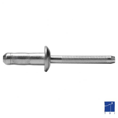 Remache ciego con vástago roto y cabeza abombada 4mm x 12mm acero inoxidable A2