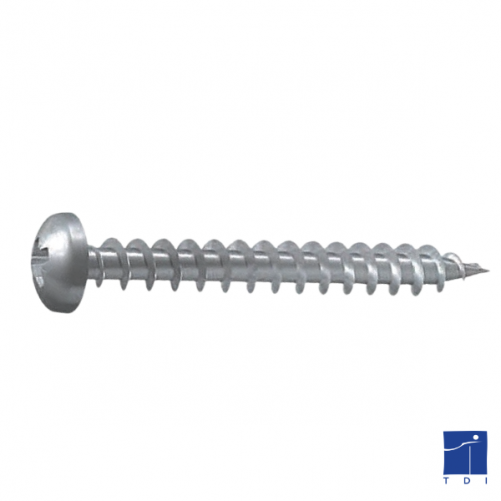 Tornillo ancho pozidrive cabeza redonda aglomerado 6 X 70mm acero galvanizado blanco