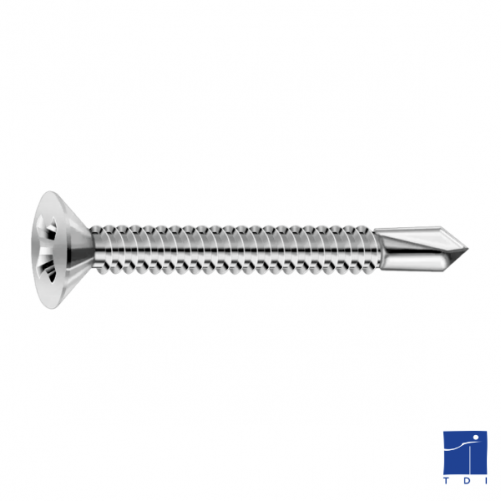 Tornillo autoperforante Phillips de cabeza avellanada DIN 7504P M3.9 X 25mm acero cementado, zincado en blanco