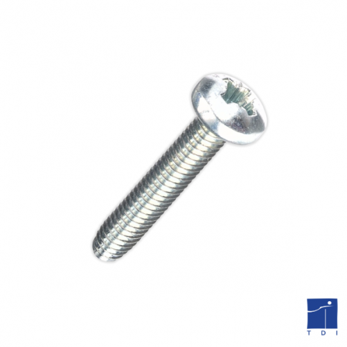 Vis autoformeuse à métaux tête cylindrique bombée 6 lobes Internes DIN 7500C TORX M3 X 0.50 X 10mm acier cémenté zingué blanc