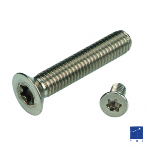 Vis métaux tête fraisée 6 lobes internes ISO 7046 M4 X 0.70 X 6mm Inox A4