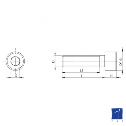 Vis tête cylindrique 6 pans creux DIN 912 M20 X 2.50 X 22mm cl. 8.8