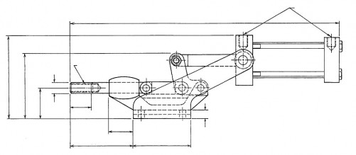 Pinza neumática de acero KAKUTA® AC 100-SL