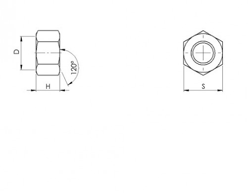 Tuerca hexagonal HU DIN 934 M2,5 X 0,45 acero inoxidable A2