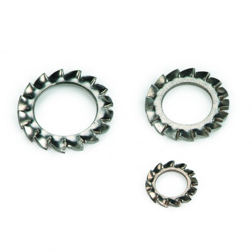 Arandela plana con dientes exteriores solapados DIN 6798A 3mm acero inoxidable A4