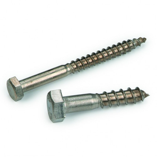 Tornillos de cabeza hexagonal para madera DIN 571 M10 X 120mm Acero inoxidable A4