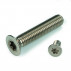 Tornillos metálicos de cabeza avellanada 6 lóbulos interiores ISO 7046 M3 X 0,50 X 10mm Acero inoxidable A4