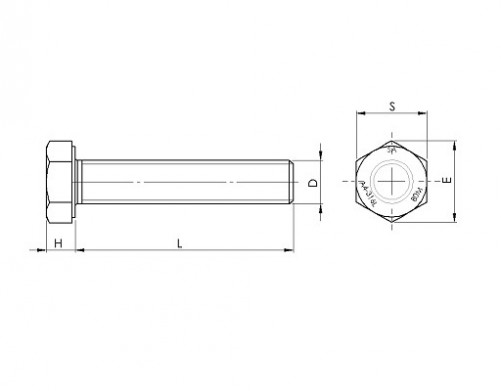 ANSI B.18.2 1 rosca NC-8 X 2 acero inoxidable 316L-80 BUMAX 88® tornillo de cabeza hexagonal totalmente roscado