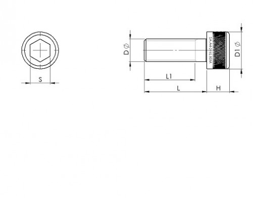 Tornillo de cabeza cilíndrica ISO 4762 M16 X 2.00 X 100mm Acero inoxidable 316L80 BUMAX 88
