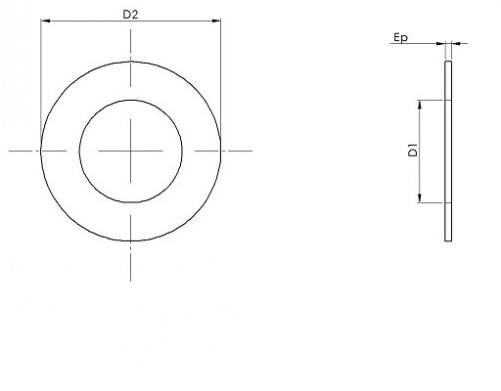 Arandela de calce pelable DIN 988 120mm X 140mm X 1mm latón UZ33