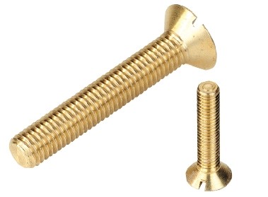 Tornillos metálicos avellanados ranurados DIN 963 M4 X 0,70 X 30mm latón
