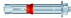 Perno de seguridad SZ-B 10mm X 0mm X 67mm acero zincado MKT® (MKT®)