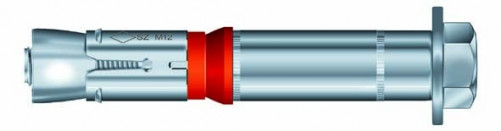 SZ-S 10mm X 10mm X 75mm perno de seguridad MKT® de acero zincado