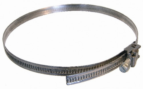 Abrazadera con banda estampada y cabezal basculante de 9 mm de ancho Ø25 a 350 mm en acero inoxidable 430