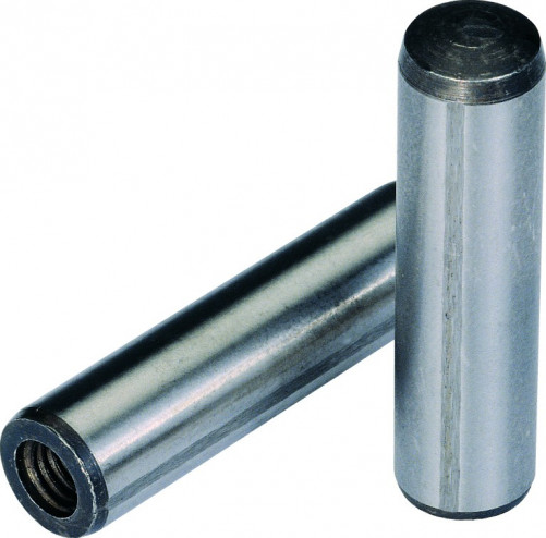 Pasador cilíndrico rectificado templado con agujero roscado DIN 7979 D 10mm X 24mm acero