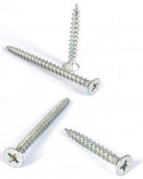 Pozidrive tornillos avellanados para madera DIN 7997 M5 X 60mm acero, zincado, blanco