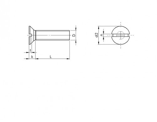 Tornillos avellanados ranurados DIN 963 M5 X 0,80 X 30mm acero zincado blanco