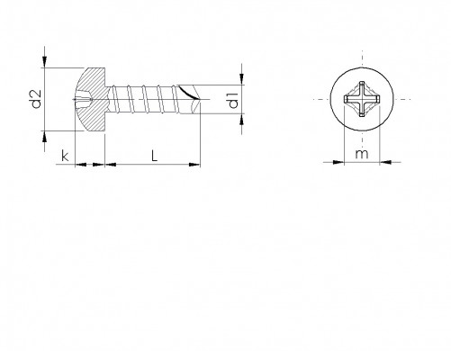 Tornillo autoperforante Phillips de cabeza plana para chapa DIN 7504N M4.2 X 13mm acero cementado, zincado en blanco