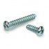 Tornillo autorroscante para plástico con cabeza abombada N°2 X 28 roscas X 16 mm acero cincado encerado blanco