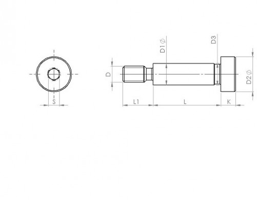 Tornillo de cabeza cilíndrica ISO 7379 12mm M10 paso 150 X16mm cl.12.9 HOLO KROME