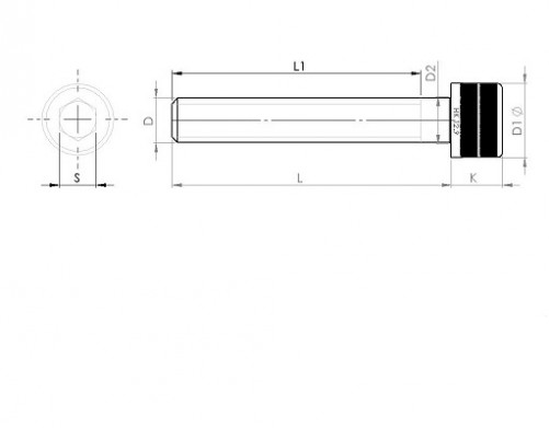 Tornillo de cabeza cilíndrica ISO 4762 M10 X 1.50 X 45mm cl.12.9 zincado blanco HOLO-KROME