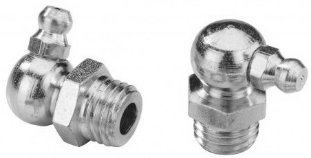 Engrasador tipo hidráulico 90° DIN 71412 1/4 BSP acero XC10 zincado blanco