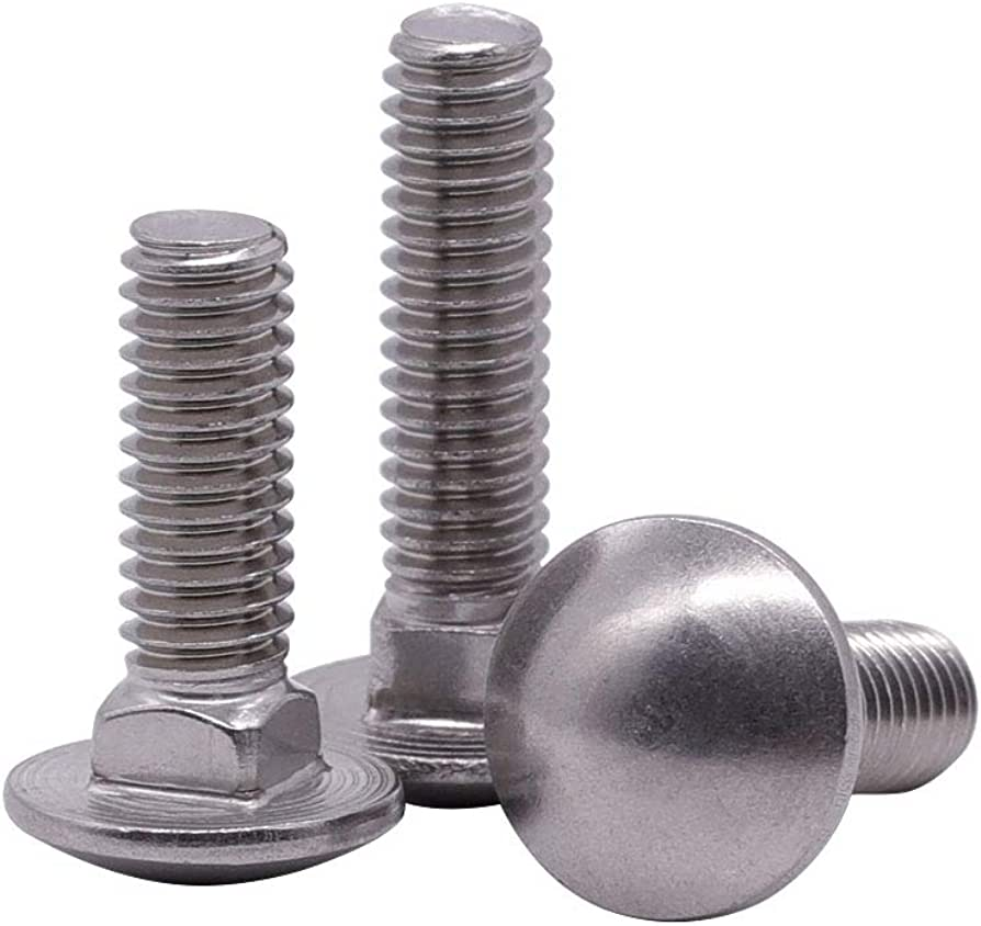 ISO 8677 M10 X 1.50 X 70mm tornillo de cabeza redonda y cuello cuadrado, acero inoxidable A4