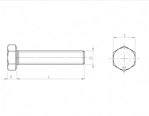 Tornillo de cabeza hexagonal ISO 4017 M12 X 1.75 X 70mm cl 8.8