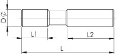 Varios espárragos de sujeción DIN 6379 10mm X 160mm acero clase 10 REF 85928